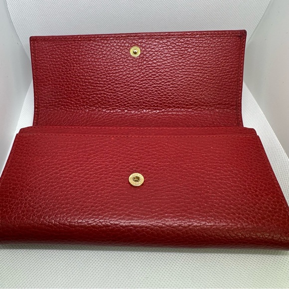Gucci GG Marmont Continental long wallet in hibiscus on unbranded chain - Picture 10 of 16